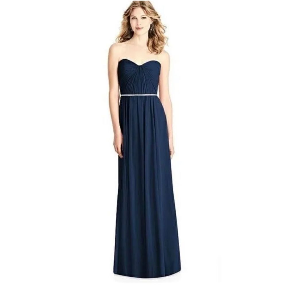 NWT Jenny Packham Lux Chiffon‎ Beaded Maxi Dress sz 16 in Midnight navy blue